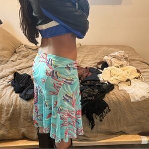 Blumarine Coral Reef Print Women's Skirt